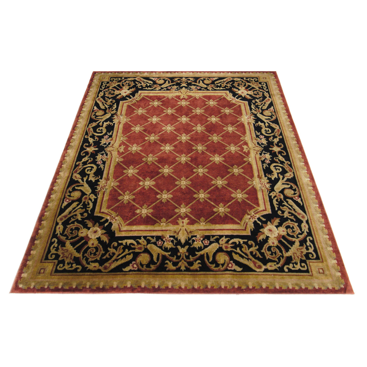 Pacific Gouri Ganga 29632 Rust Black Transitional Hand Knotted Rug