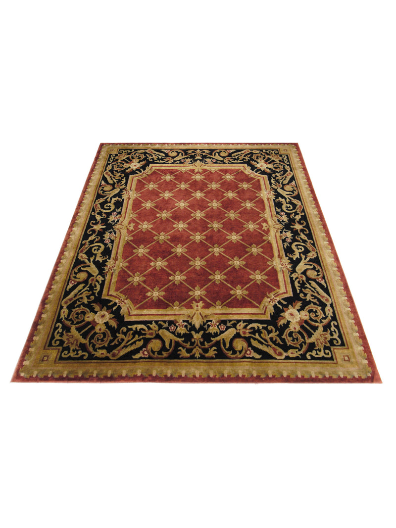 Pacific Gouri Ganga 29632 Rust Black Transitional Hand Knotted Rug