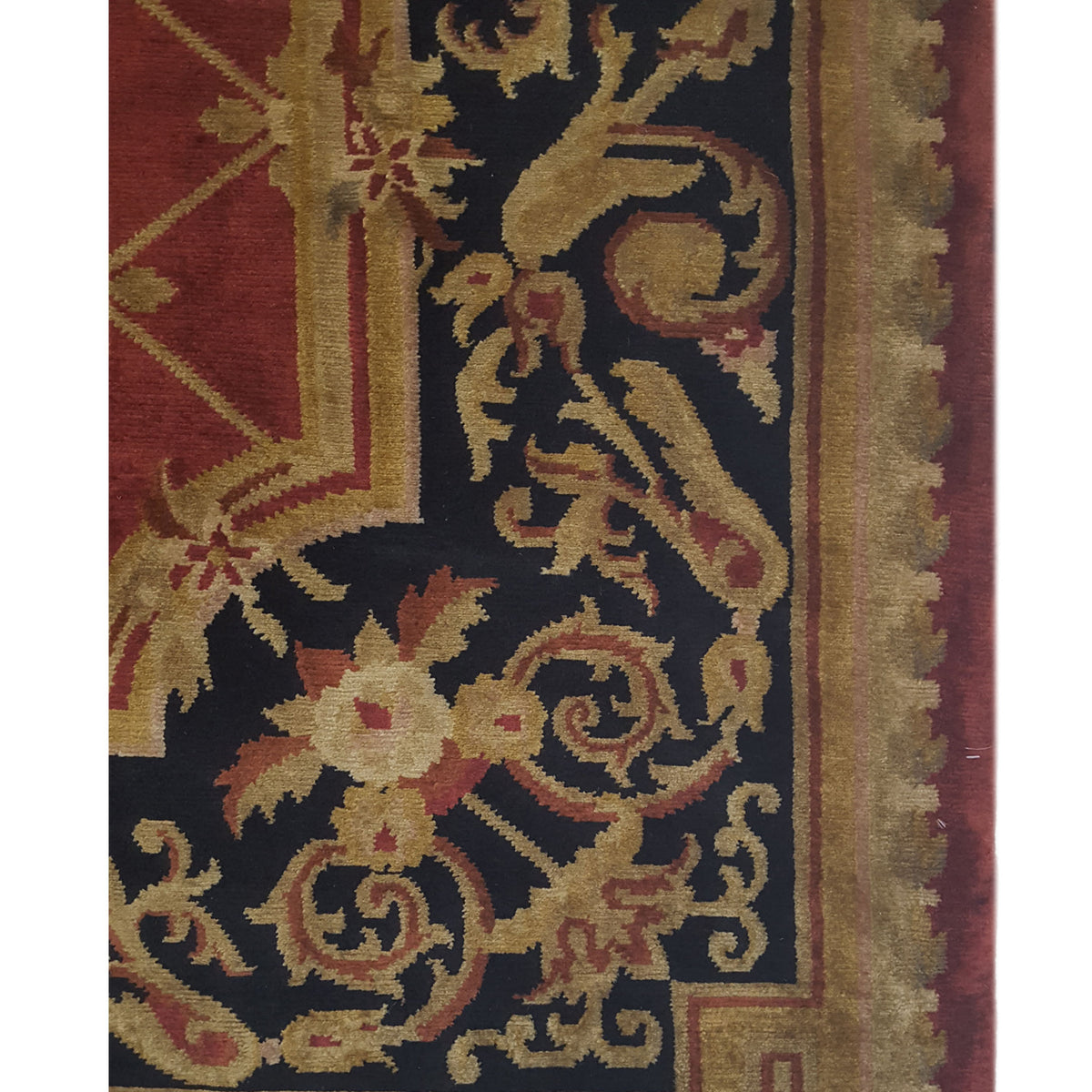 Pacific Gouri Ganga 29632 Rust Black Transitional Hand Knotted Rug