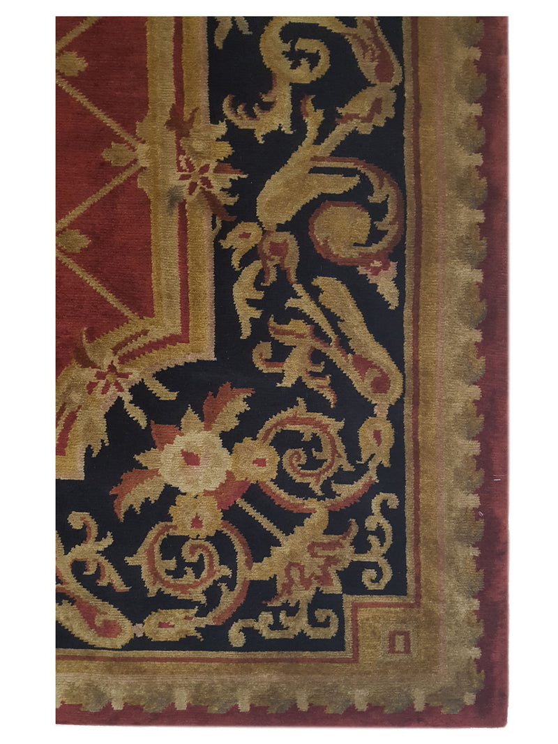 Pacific Gouri Ganga 29632 Rust Black Transitional Hand Knotted Rug