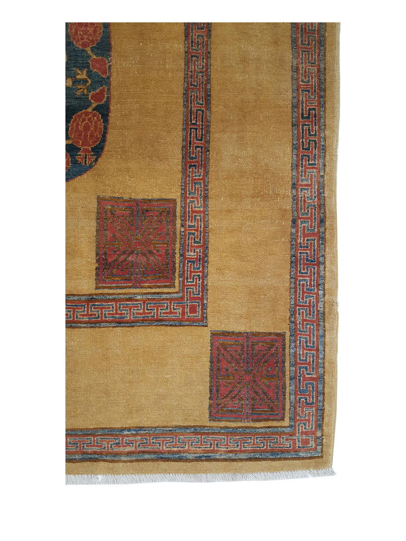 Pacific Khotan 29680 Gold Multi Transitional Hand Knotted Rug