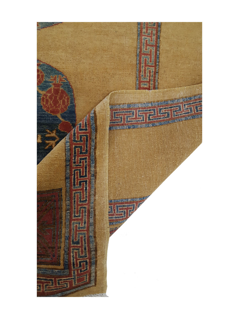 Pacific Khotan 29680 Gold Multi Transitional Hand Knotted Rug