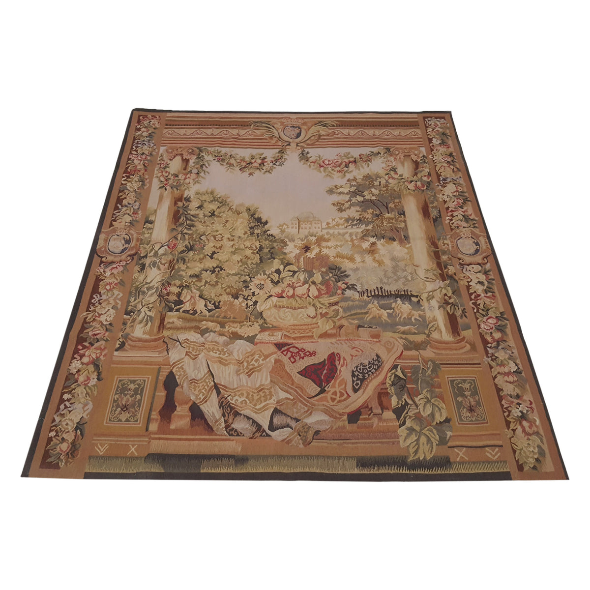 Pacific Tapestry 29702 Ivory Multi Tapestry Hand Knotted Rug