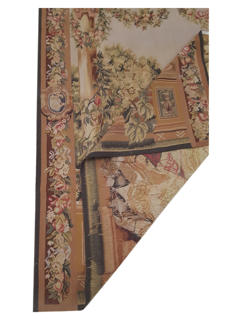 Pacific Tapestry 29702 Ivory Multi Tapestry Hand Knotted Rug