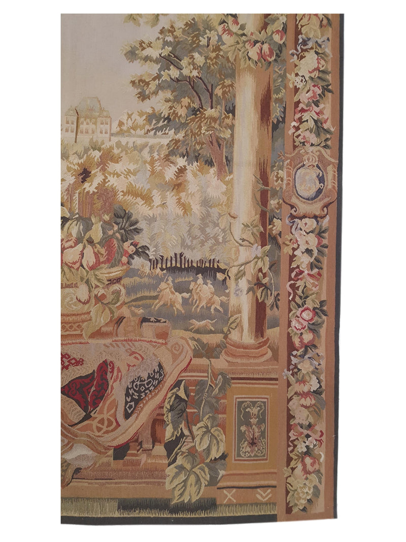 Pacific Tapestry 29702 Ivory Multi Tapestry Hand Knotted Rug