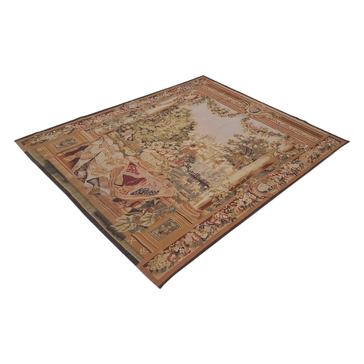 Pacific Tapestry 29702 Ivory Multi Tapestry Hand Knotted Rug
