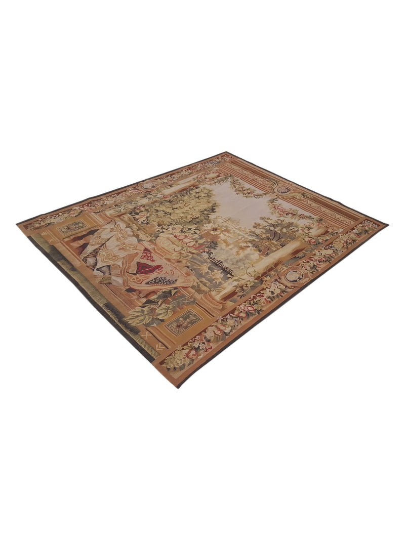 Pacific Tapestry 29702 Ivory Multi Tapestry Hand Knotted Rug