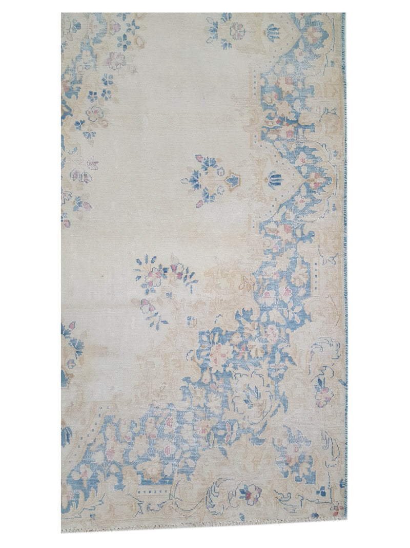 Fasa Antique Kerman 29764 Ivory Ivory Traditional Antique Rug