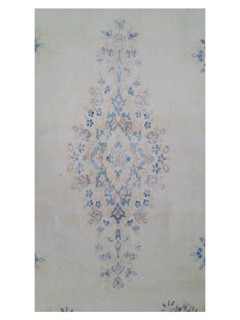 Fasa Antique Kerman 29764 Ivory Ivory Traditional Antique Rug