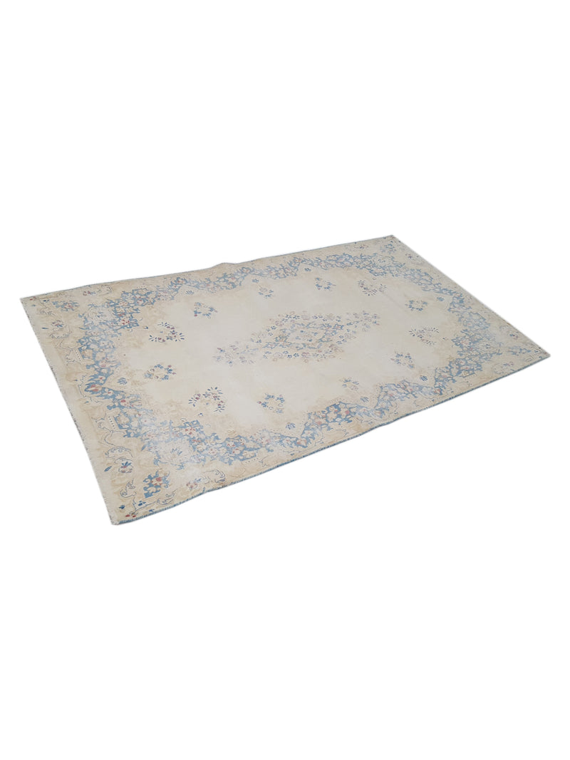 Fasa Antique Kerman 29764 Ivory Ivory Traditional Antique Rug