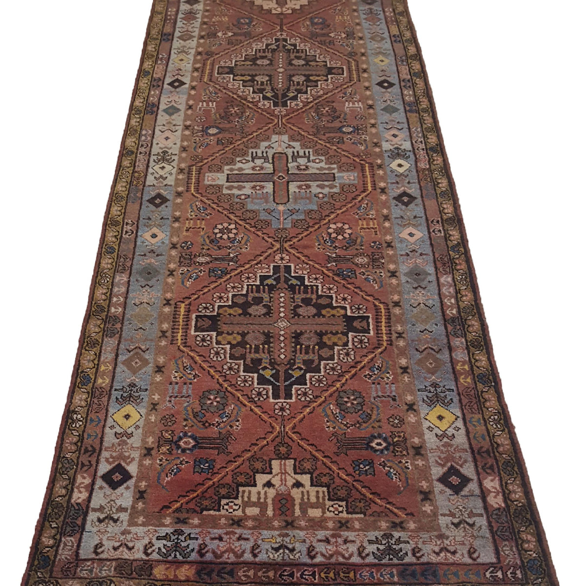 Fasa Antique Malayer 29768 Brick Blue Traditional Antique Rug