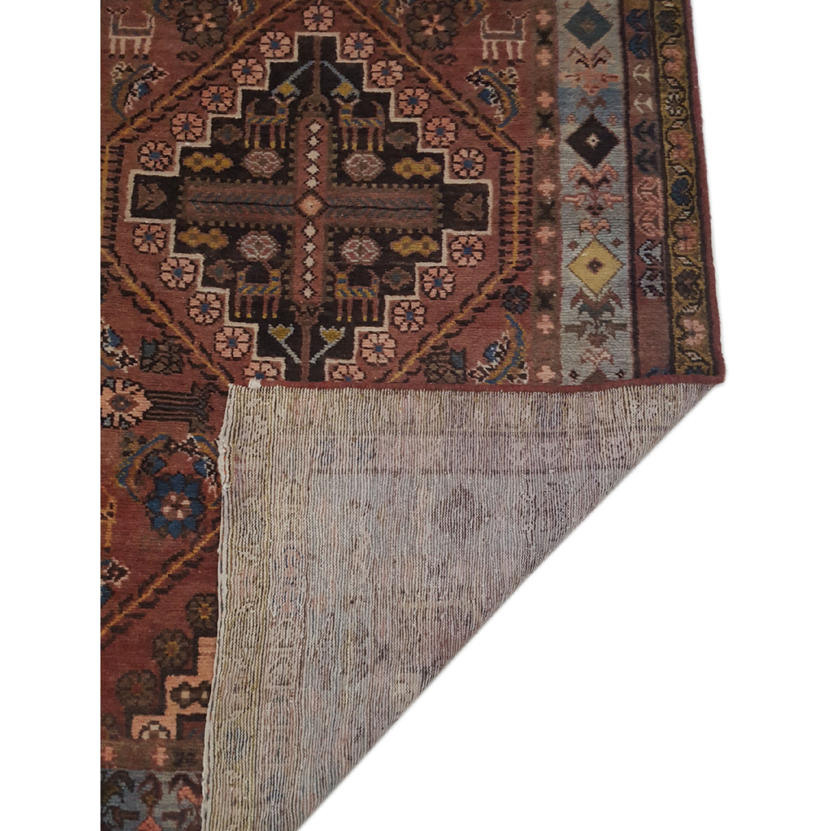 Fasa Antique Malayer 29768 Brick Blue Traditional Antique Rug