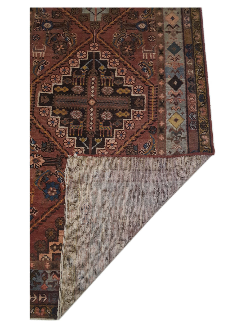 Fasa Antique Malayer 29768 Brick Blue Traditional Antique Rug