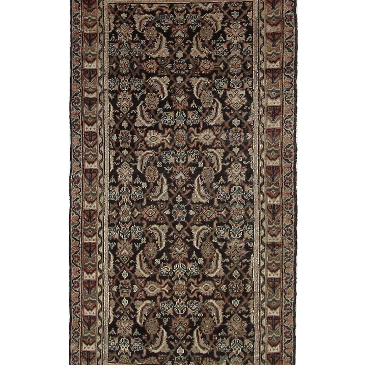 Fasa Antique Mahal  Brown Ivory Traditional