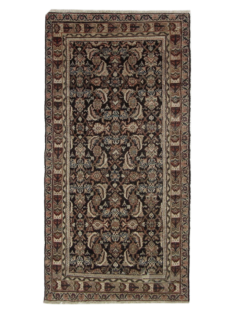 Fasa Antique Mahal  Brown Ivory Traditional