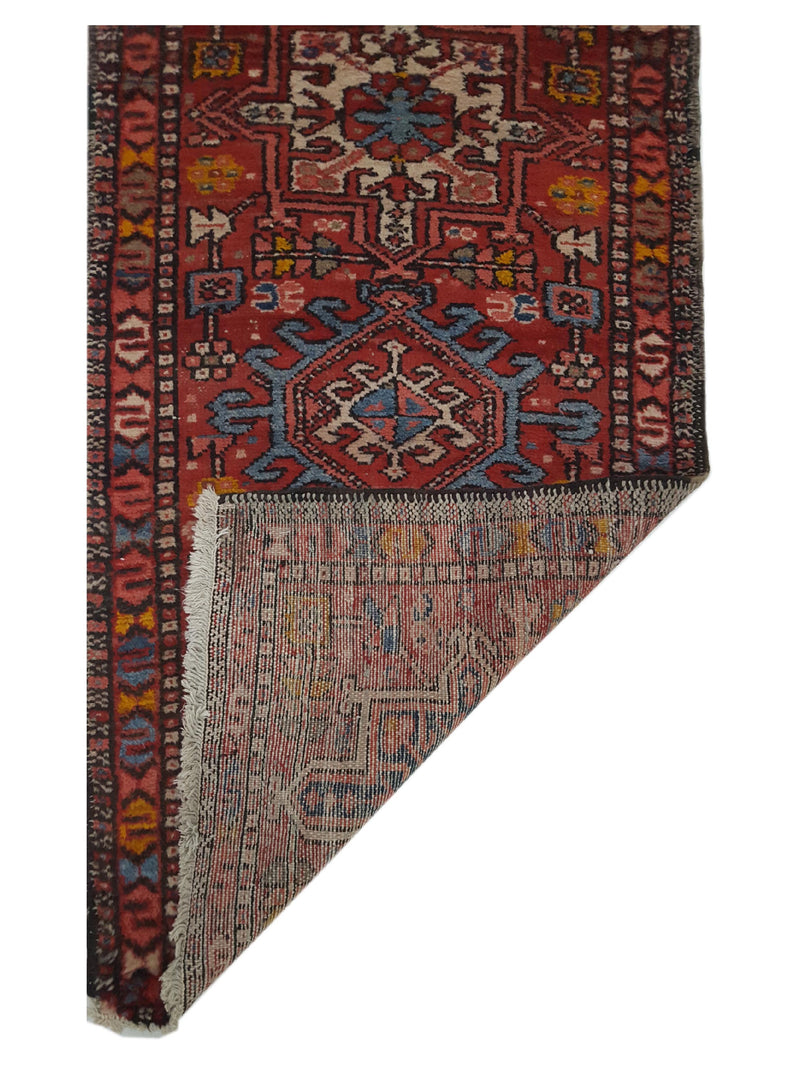 Fasa Antique Karajah 29775 Red Rust Traditional Antique Rug