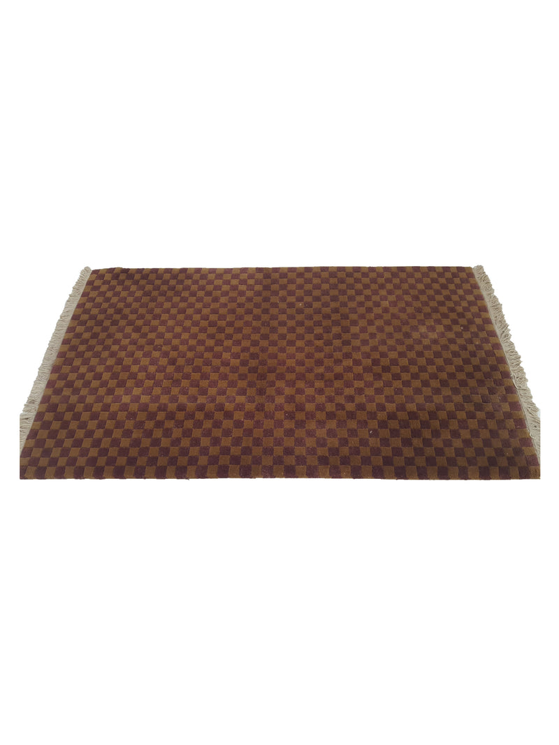 Pacific Gouri Ganga 29780 Burgundy Lt.Brown Transitional Hand Knotted Rug