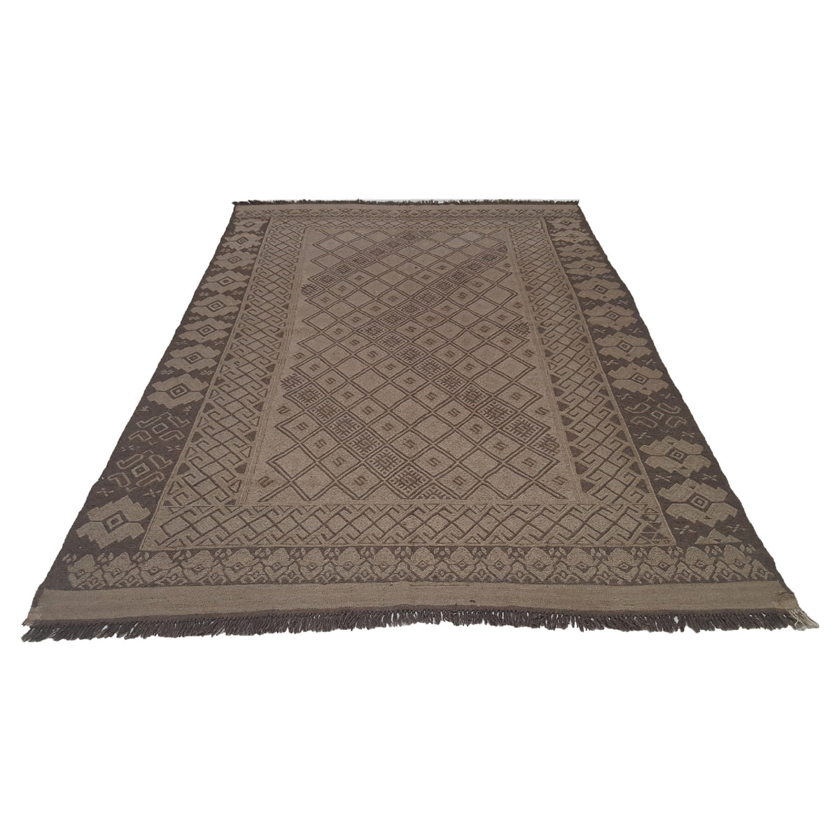 Pacific Uzbak 29848 Latte Latte Transitional Hand Knotted Rug