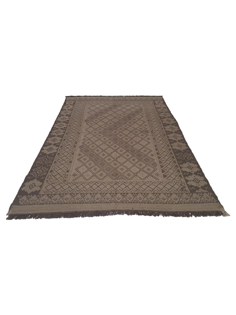 Pacific Uzbak 29848 Latte Latte Transitional Hand Knotted Rug