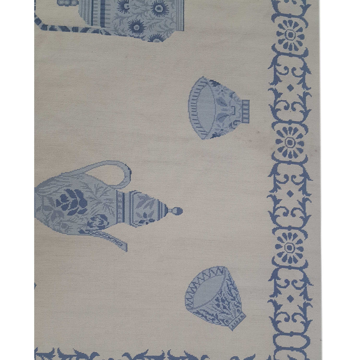Pacific Needle Point 29863 Ivory Blue Tapestry Needle Point Rug
