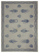Pacific Needle Point  Ivory Blue Tapestry