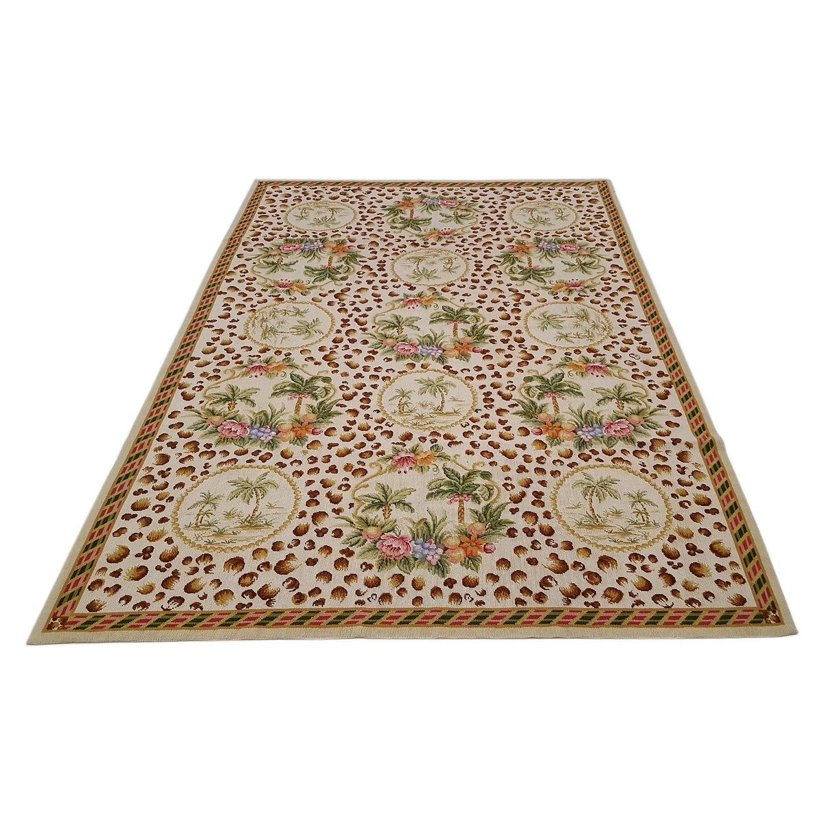 Pacific Needle Point 29874 Ivory Ivory Tapestry Needle Point Rug