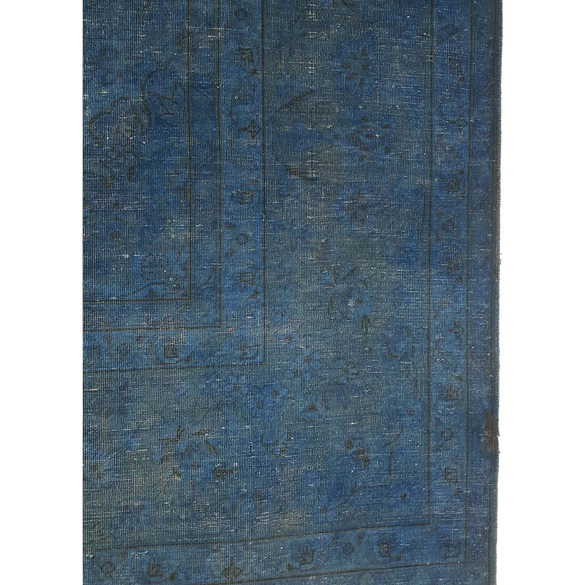 Pacific Vintage Overdyed 29889 Blue Blue Vintage Hand Knotted Rug