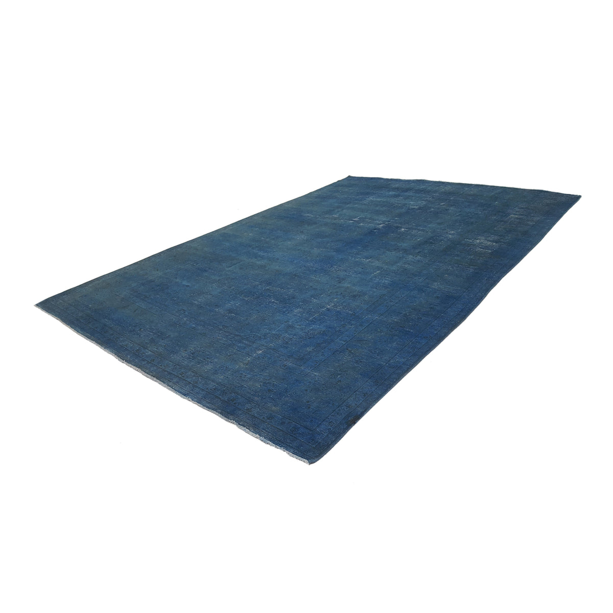 Pacific Vintage Overdyed 29889 Blue Blue Vintage Hand Knotted Rug