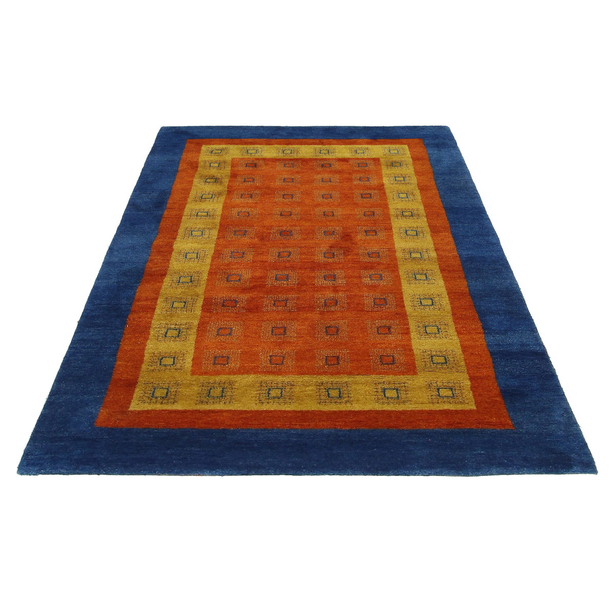 Pacific Gabbeh 29950 Orange Blue Transitional Hand Knotted Rug