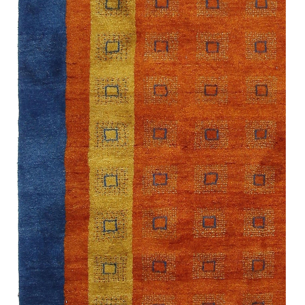 Pacific Gabbeh 29950 Orange Blue Transitional Hand Knotted Rug