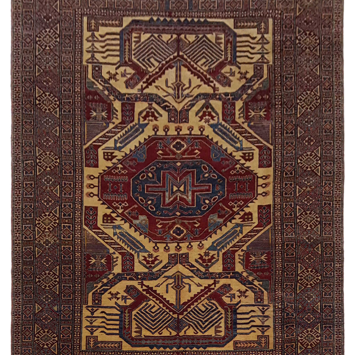 Pacific Kazak Super  Burgundy Khaki Traditional