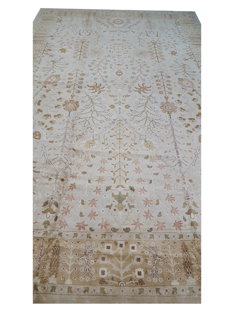 Pacific Agra 29979 Khaki Latte Transitional Hand Knotted Rug