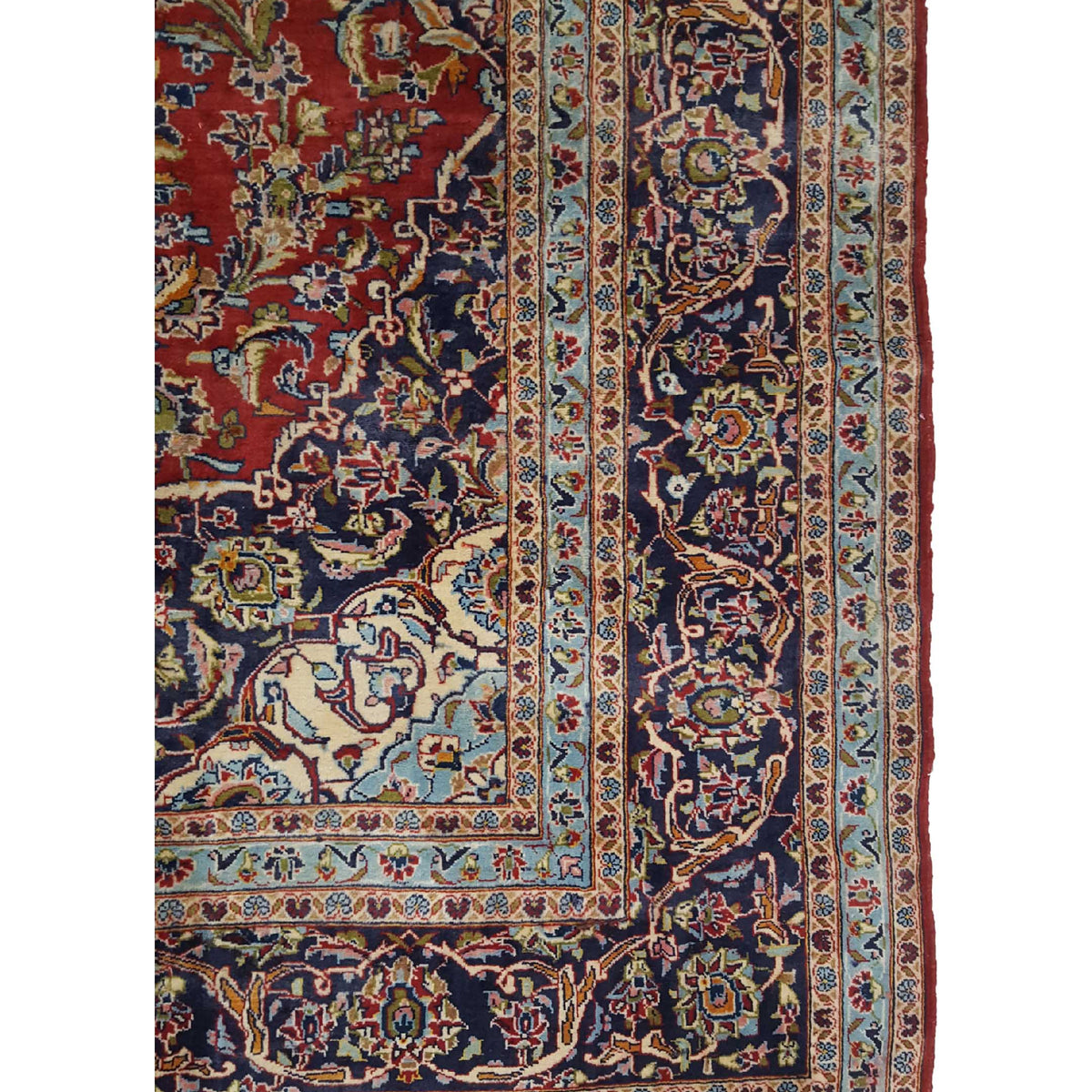 Pacific Kashan 30528 Red Navy Traditional Hand Knotted Rug