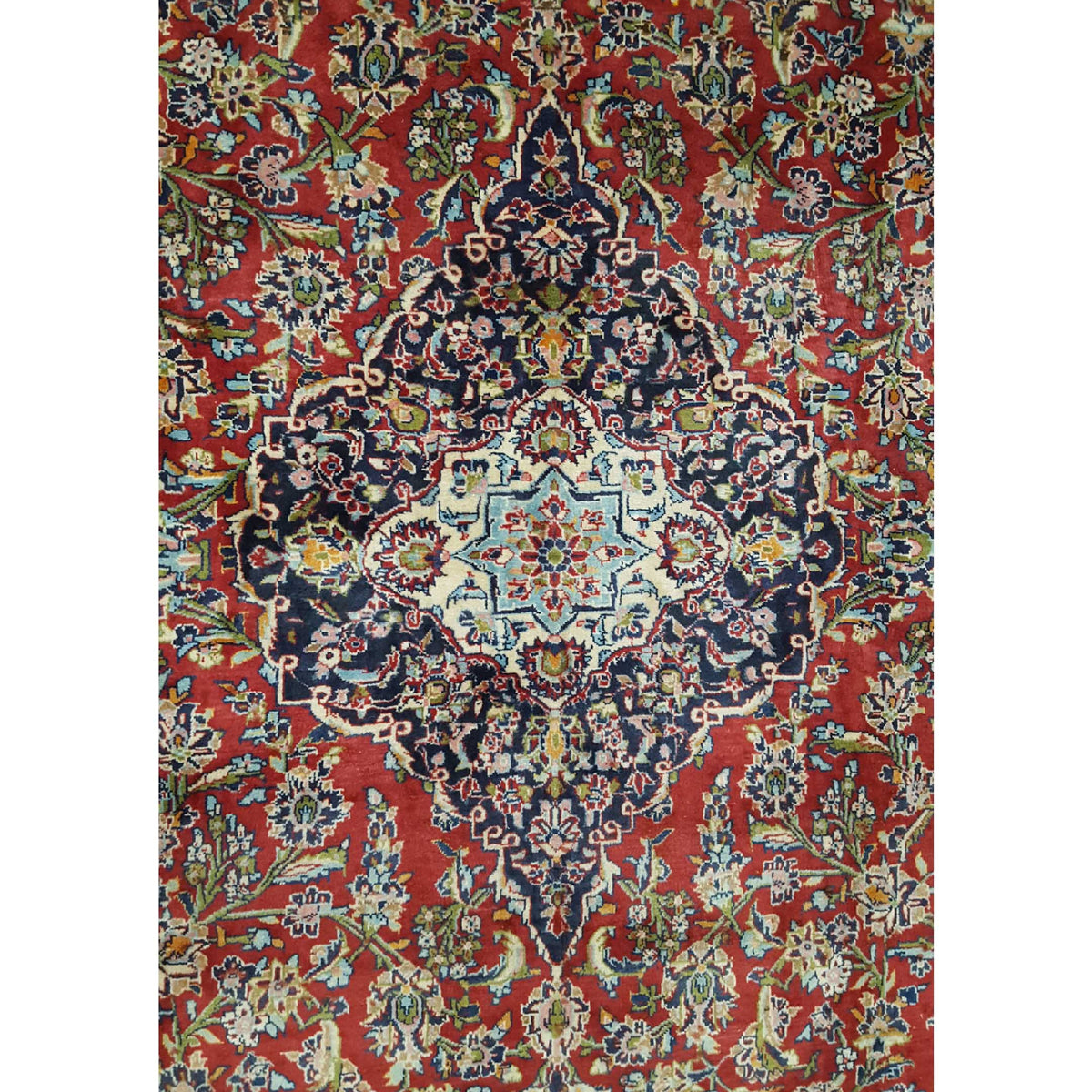 Pacific Kashan 30528 Red Navy Traditional Hand Knotted Rug