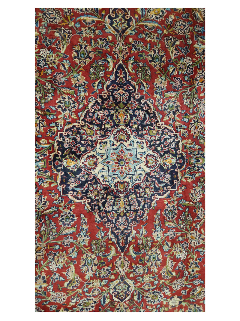 Pacific Kashan 30528 Red Navy Traditional Hand Knotted Rug