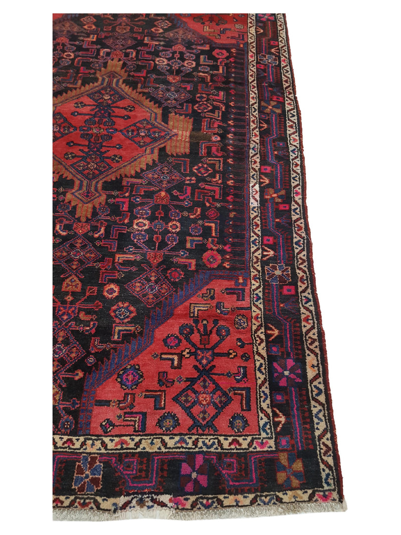 Fasa Persian 30877 Orange Navy Traditional Semi Antique Rug