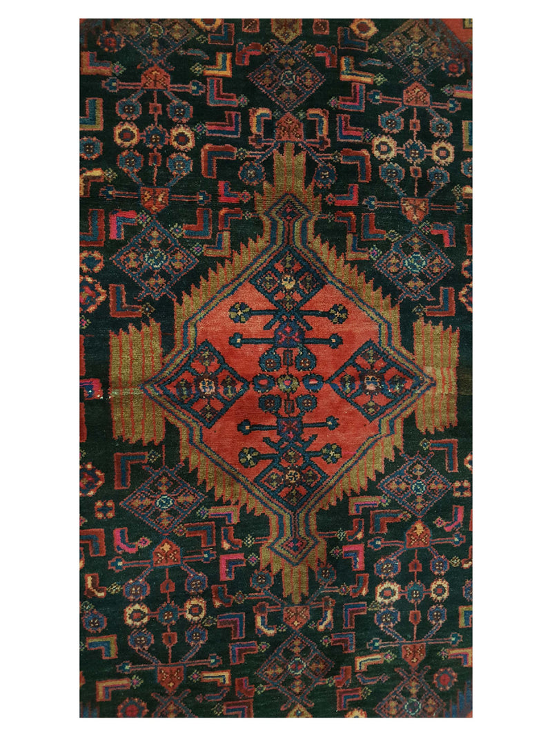 Fasa Persian 30877 Orange Navy Traditional Semi Antique Rug