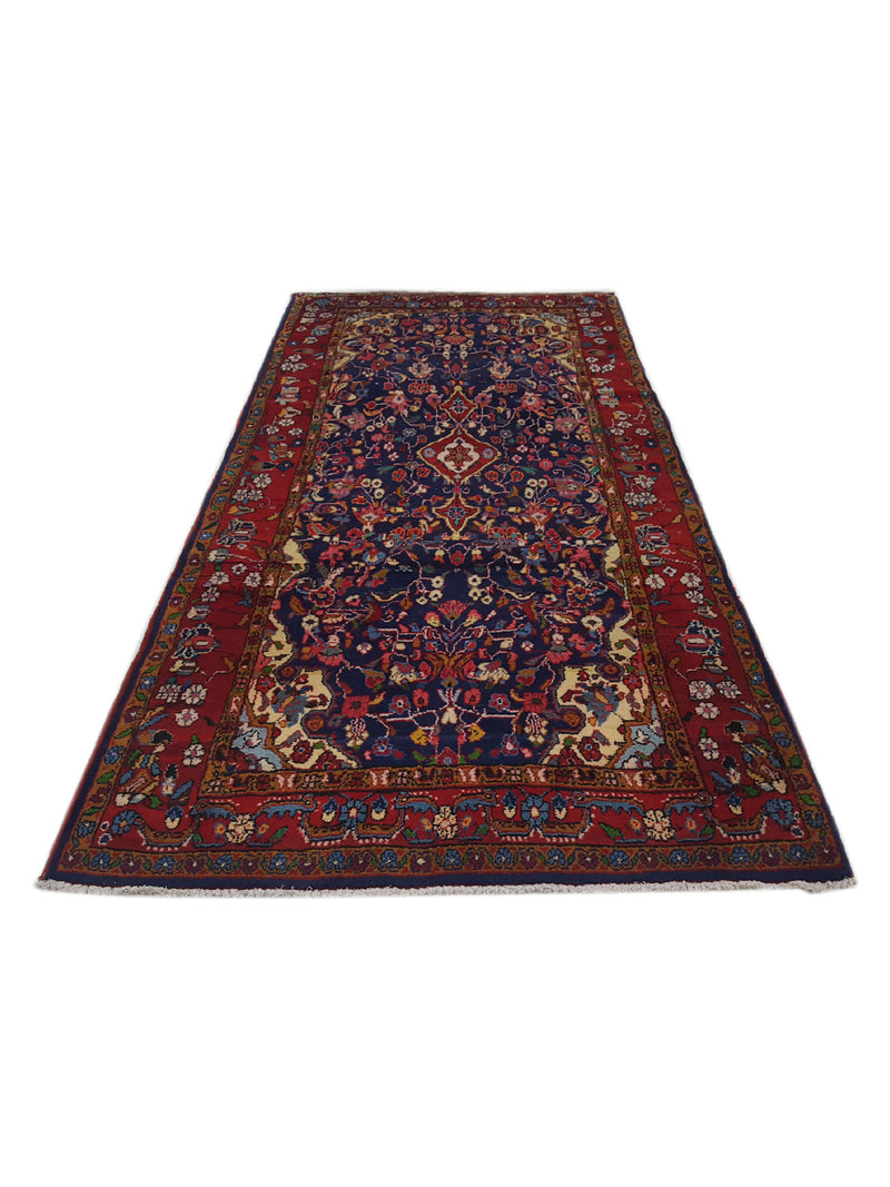 Fasa Persian 31001 Navy Red Traditional Semi Antique Rug