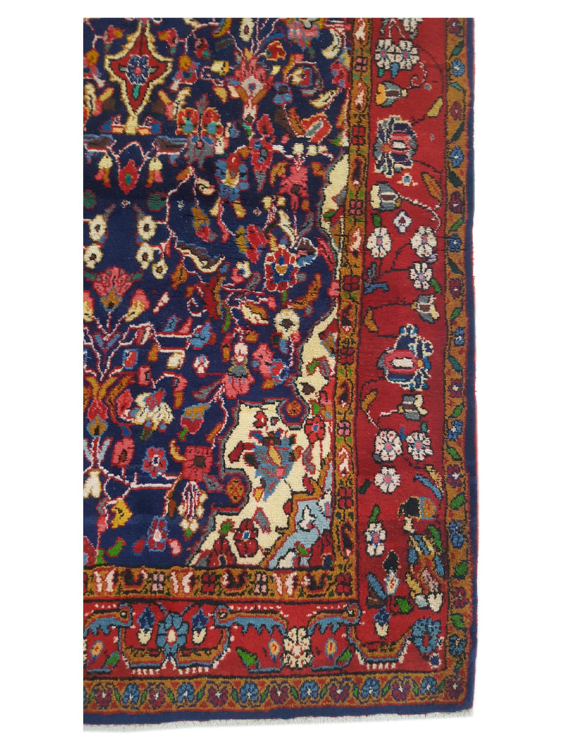 Fasa Persian 31001 Navy Red Traditional Semi Antique Rug