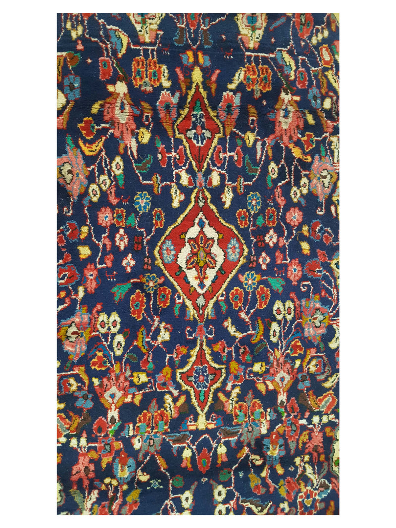 Fasa Persian 31001 Navy Red Traditional Semi Antique Rug