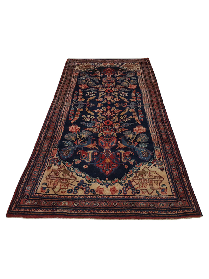 Fasa Persian 31186 Navy Red Traditional Semi Antique Rug