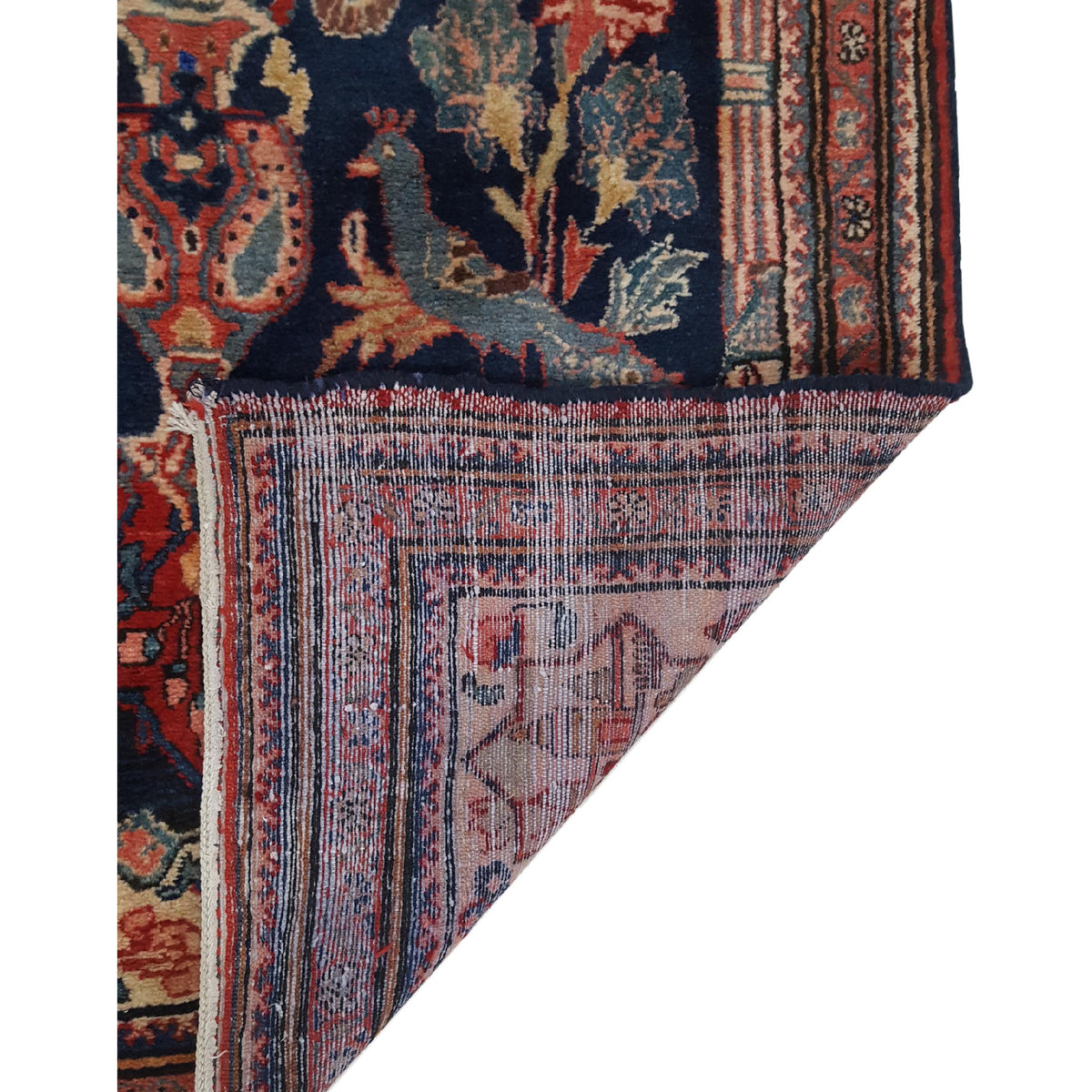 Fasa Persian 31186 Navy Red Traditional Semi Antique Rug