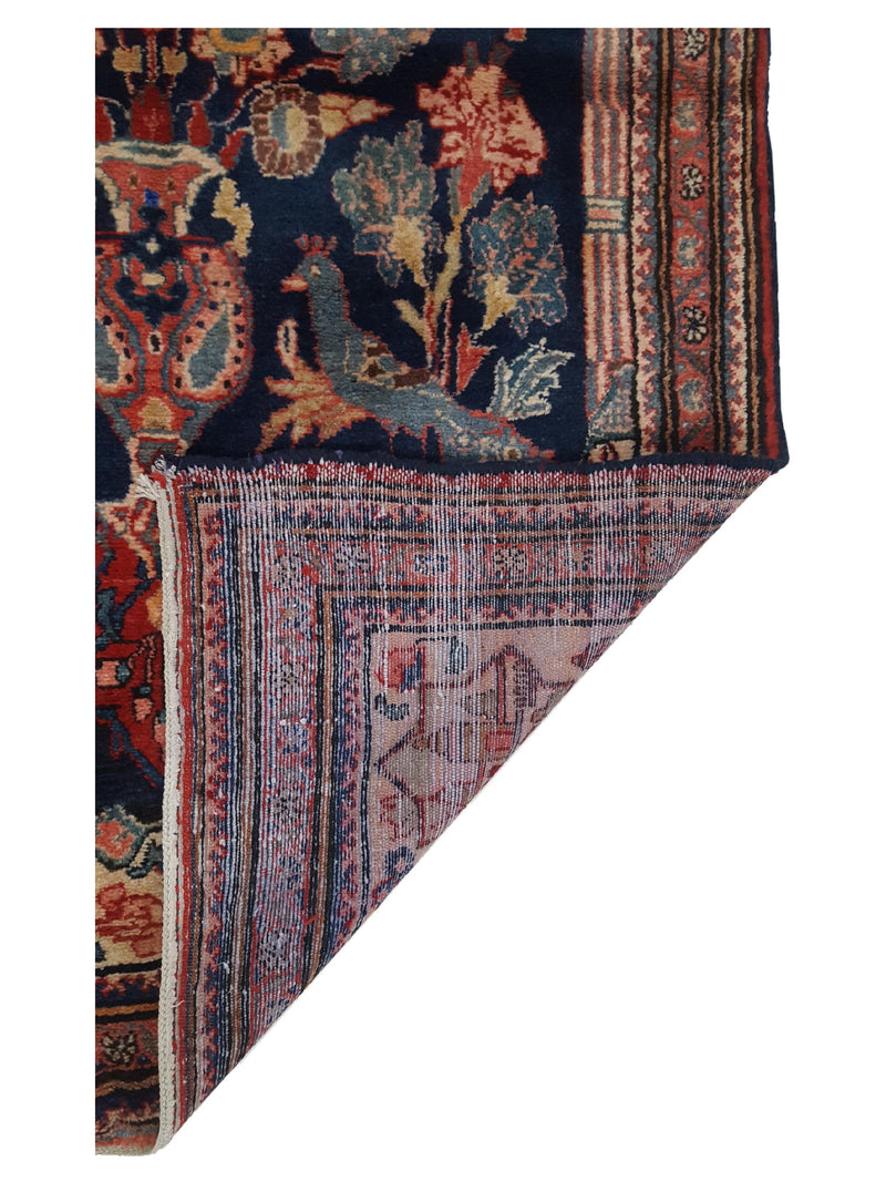 Fasa Persian 31186 Navy Red Traditional Semi Antique Rug