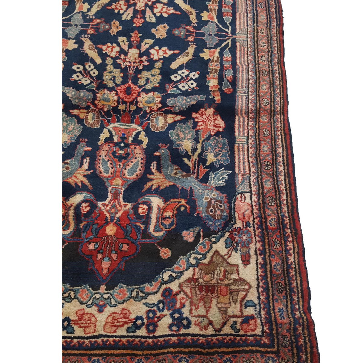 Fasa Persian 31186 Navy Red Traditional Semi Antique Rug