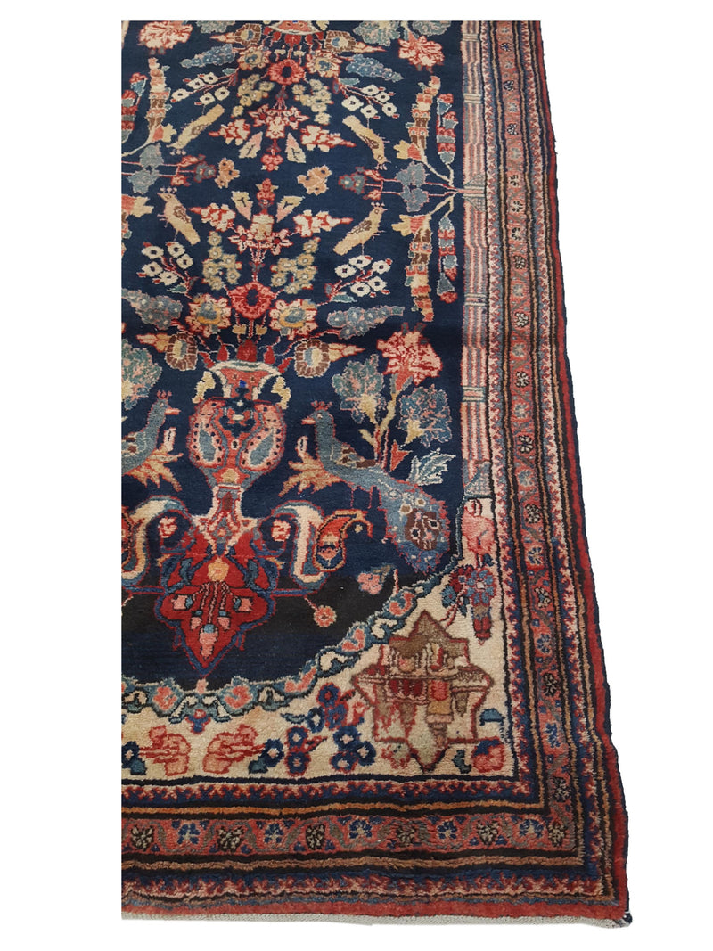 Fasa Persian 31186 Navy Red Traditional Semi Antique Rug