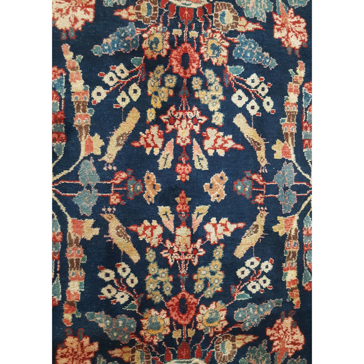 Fasa Persian 31186 Navy Red Traditional Semi Antique Rug