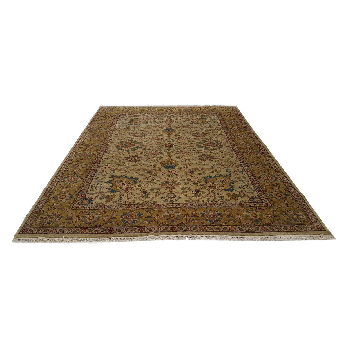 Pacific Marco 31370 Beige Green Transitional Hand Knotted Rug