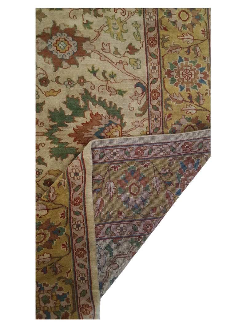 Pacific Marco 31370 Beige Green Transitional Hand Knotted Rug