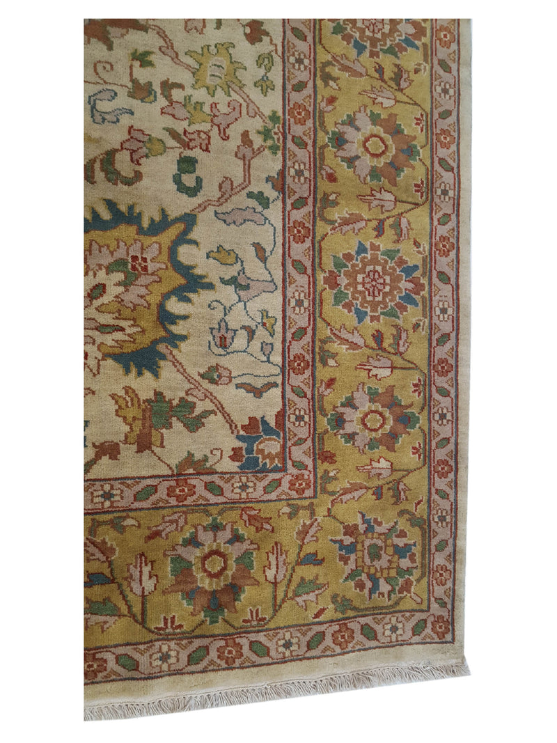 Pacific Marco 31370 Beige Green Transitional Hand Knotted Rug