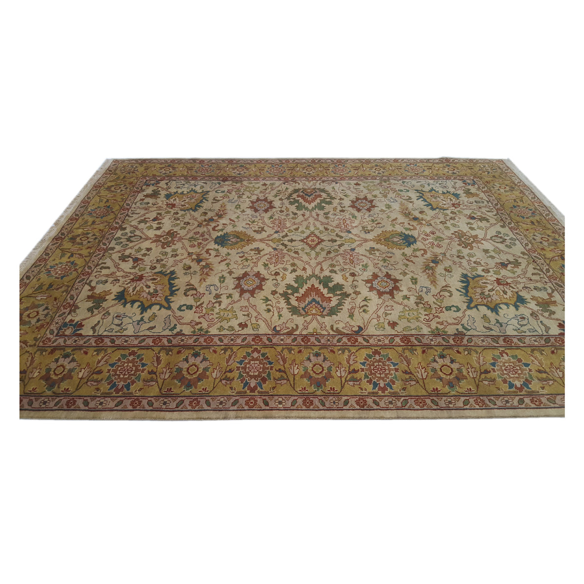 Pacific Marco 31370 Beige Green Transitional Hand Knotted Rug